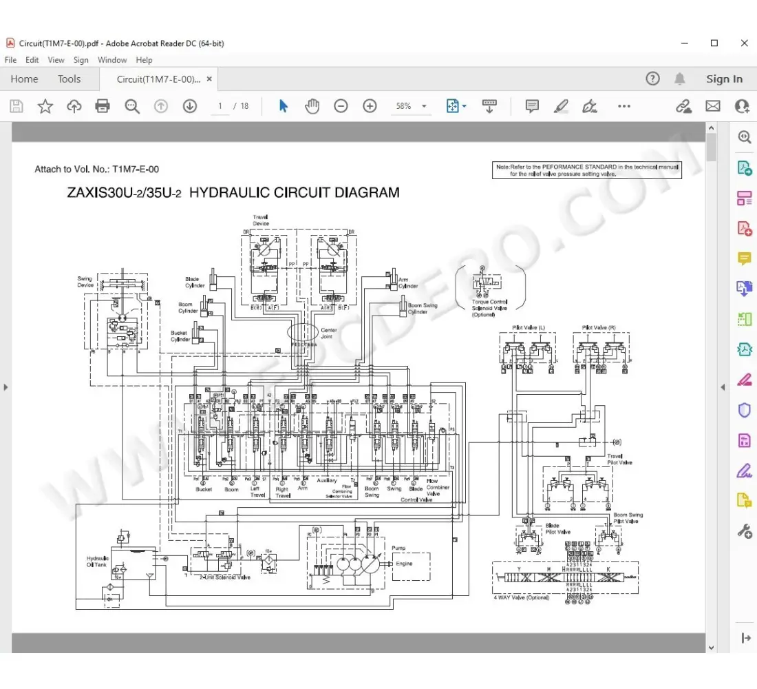 Hitachi Excavator ZX27U-2 ZX30U-2 ZX35U-2 parts + service manual